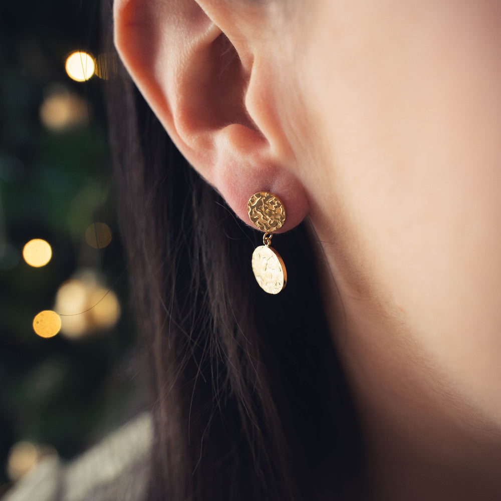 Salerne | Boucles d'oreilles en acier inoxydable | Doré