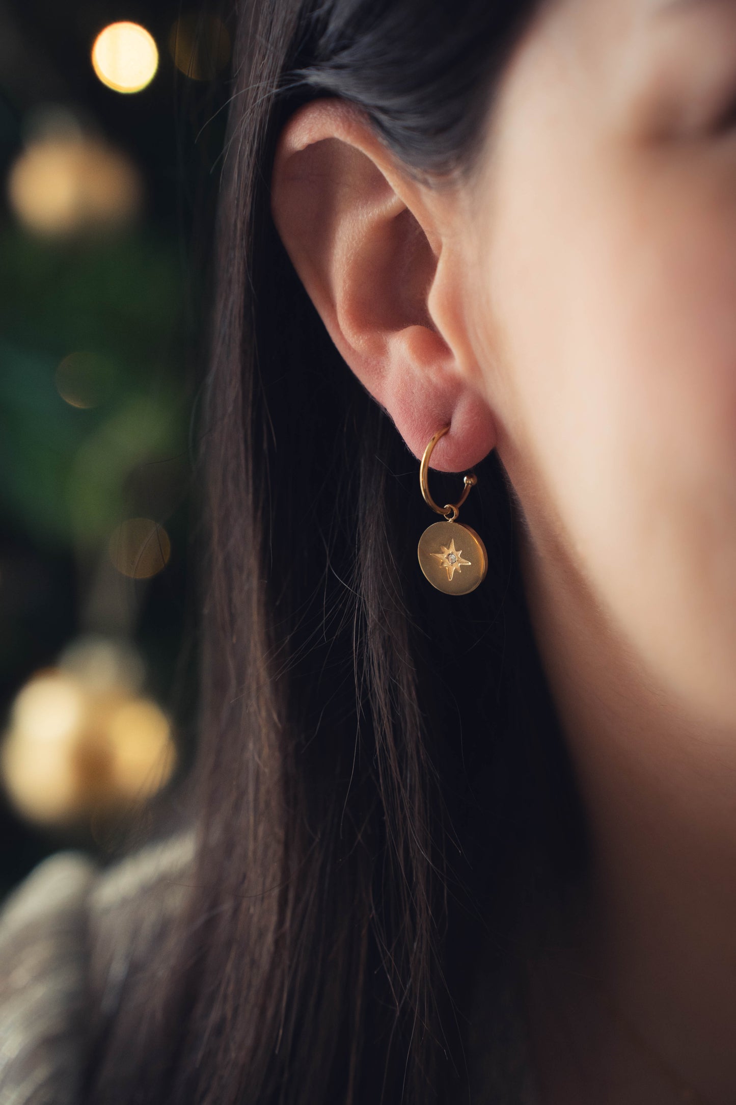 Oslo | Boucles d'oreilles / créoles en acier inoxydable | Doré