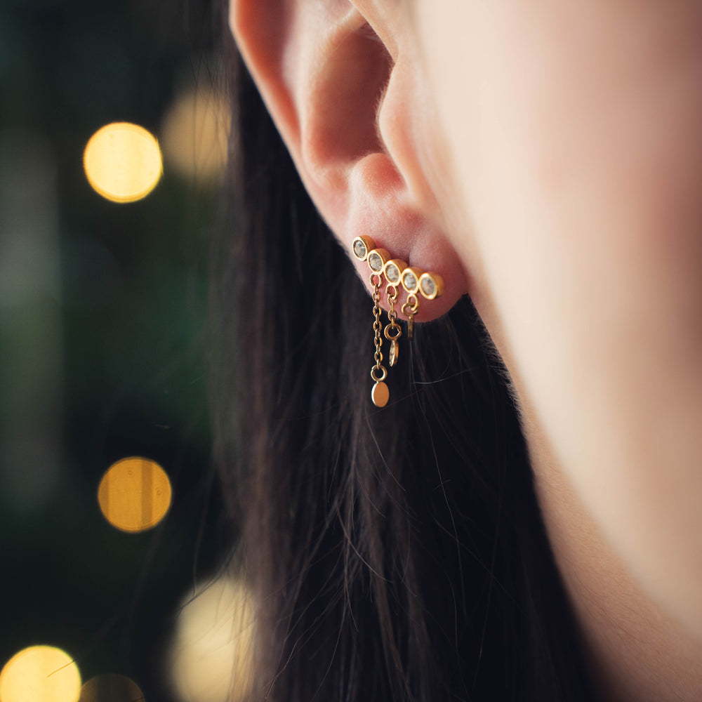 Dubrovnik | Boucles d'oreilles / puces en acier inoxydable | Doré