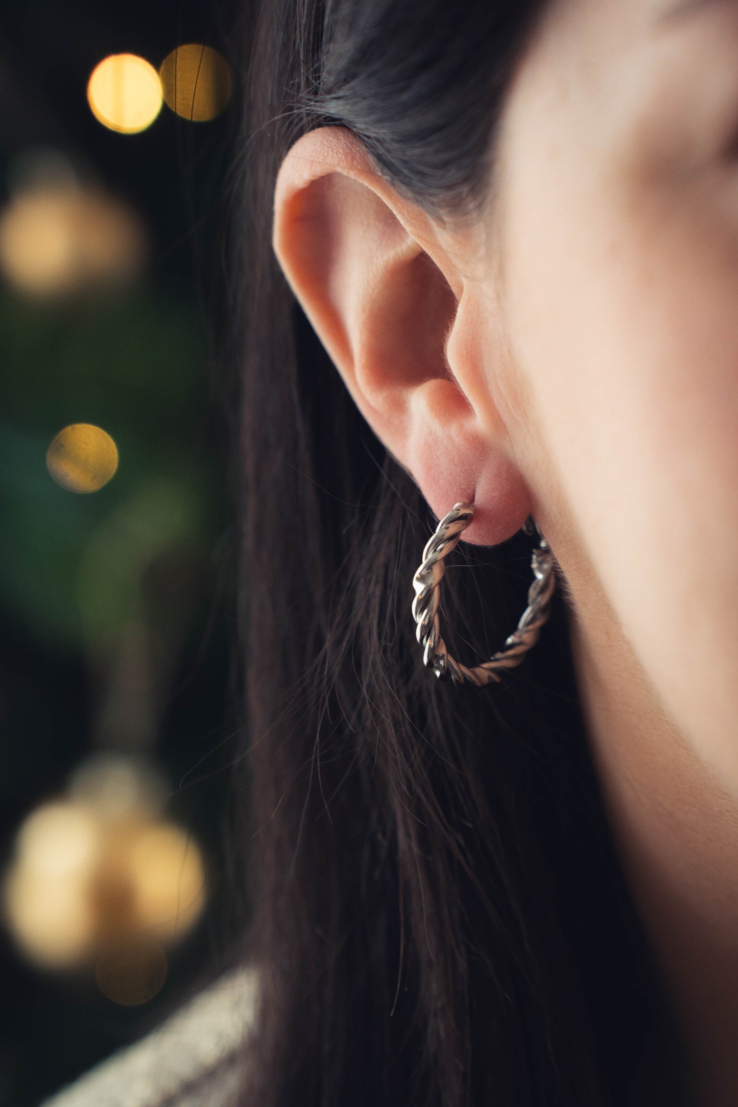 Helsinki | Boucles d'oreilles / créoles en acier inoxydable | Argenté