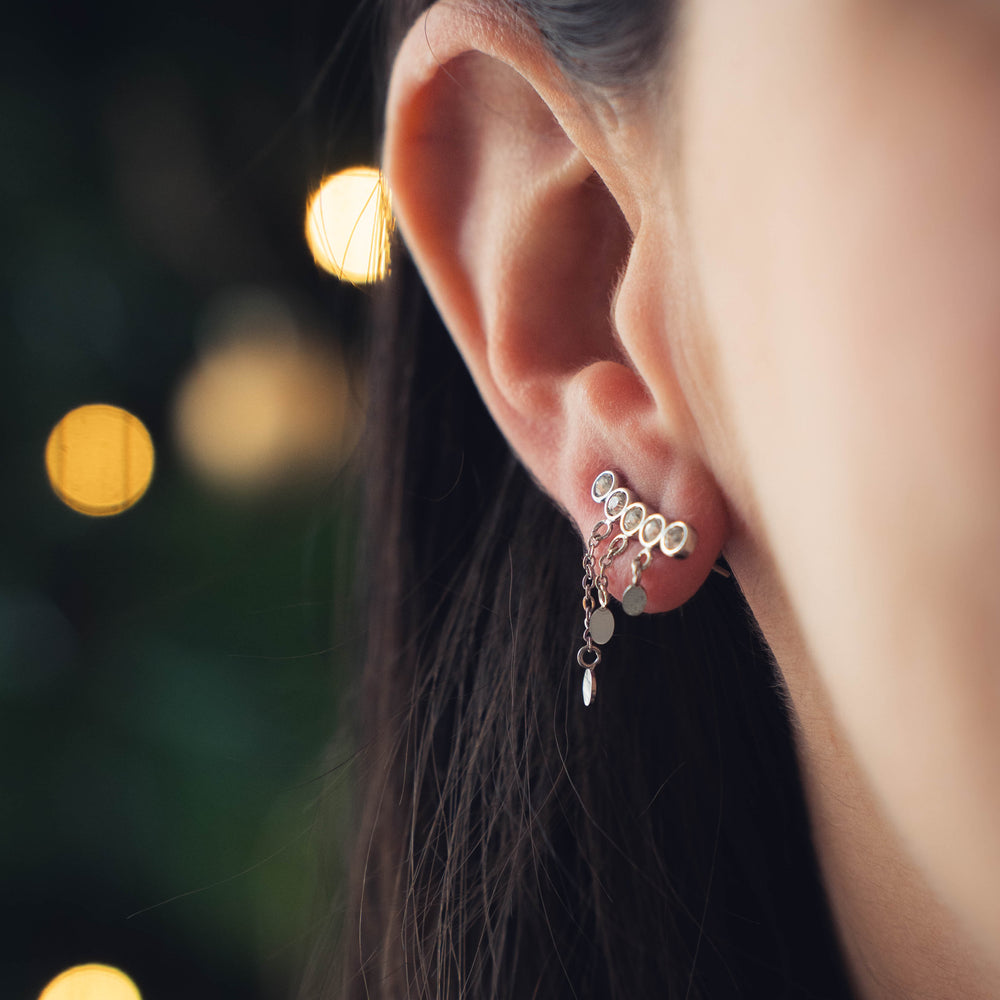 Dubrovnik | Boucles d'oreilles / puces en acier inoxydable | Argenté