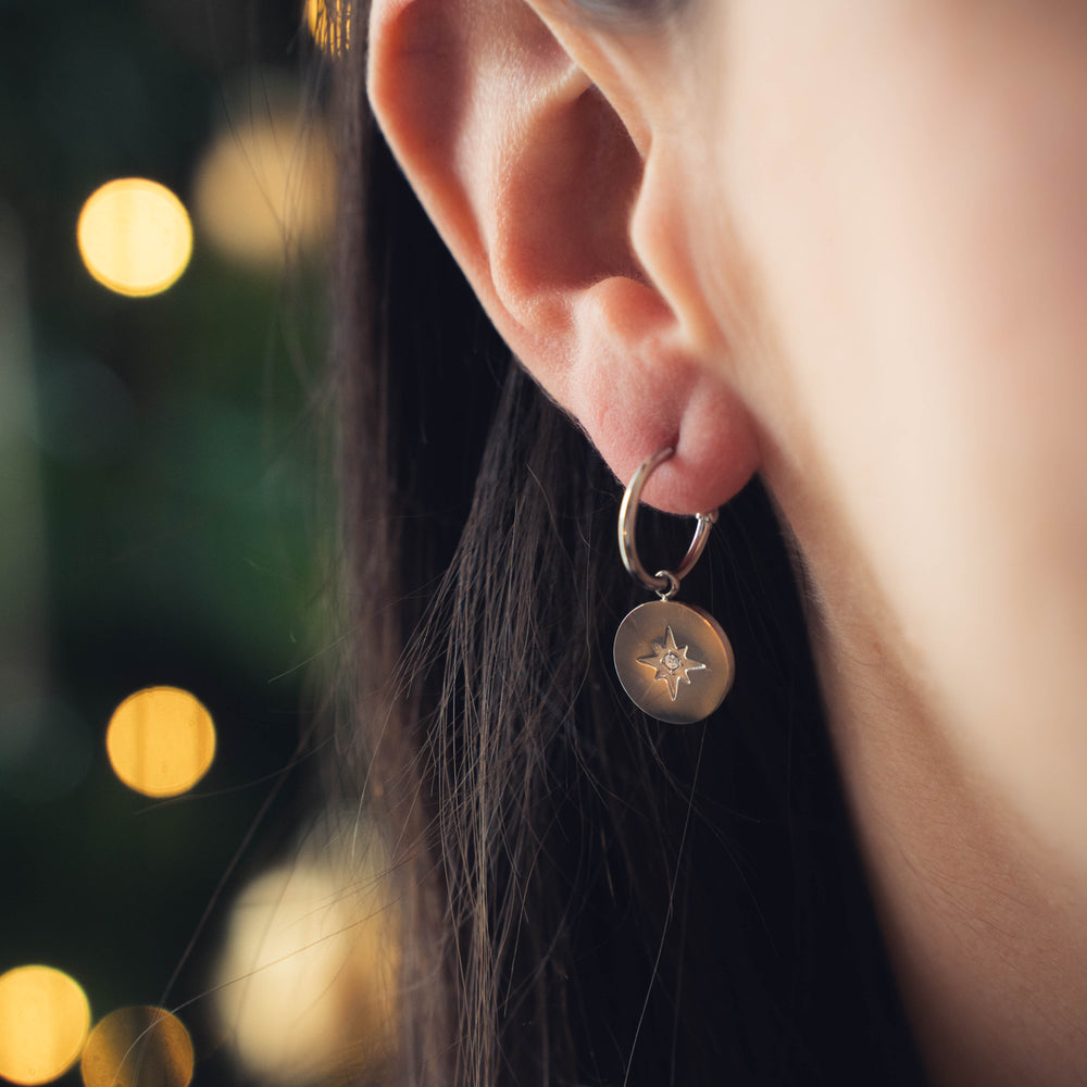 Oslo | Boucles d'oreilles / créoles en acier inoxydable | Argenté