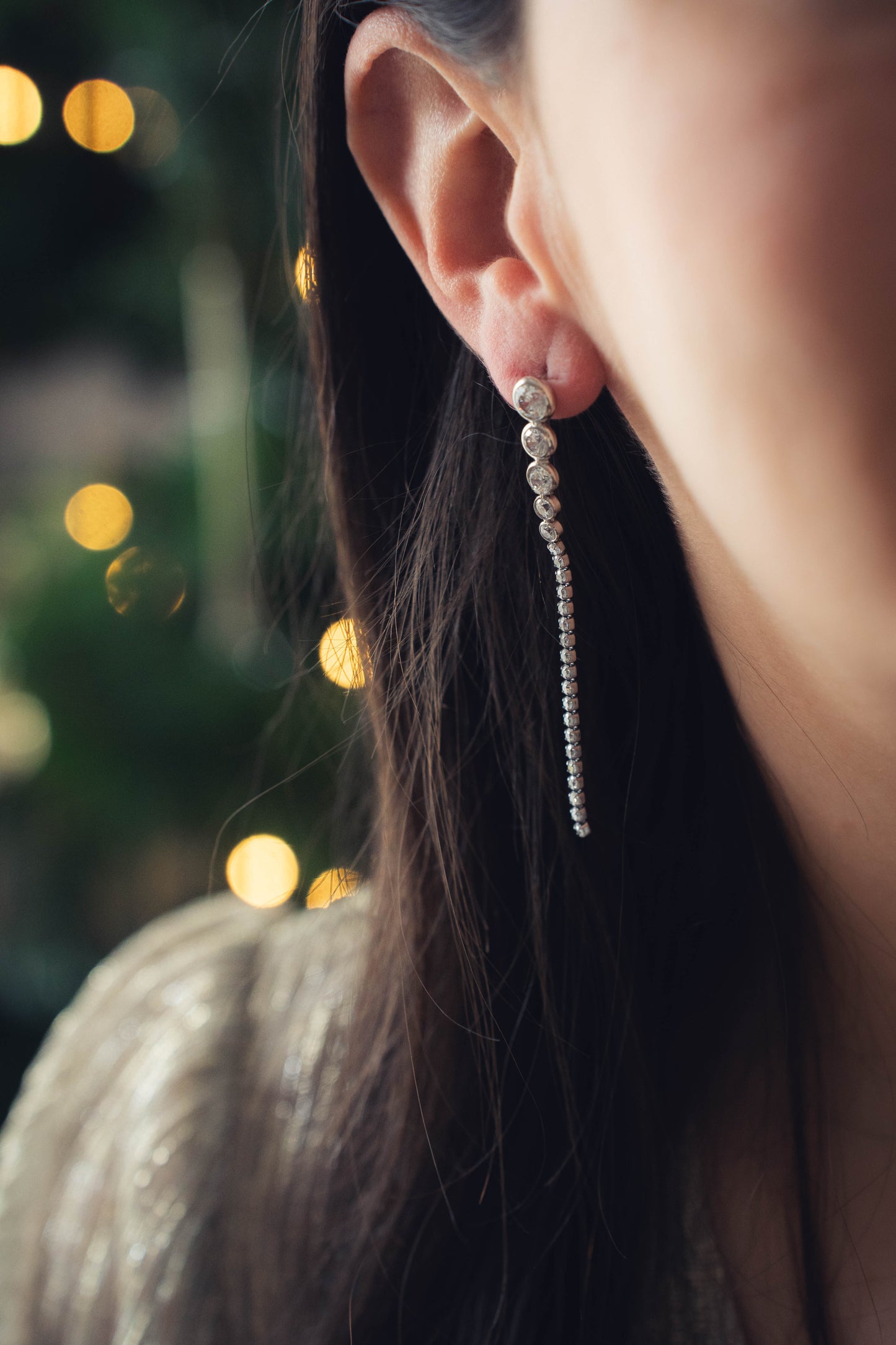 Cannes | Boucles d'oreilles en acier inoxydable | Argenté