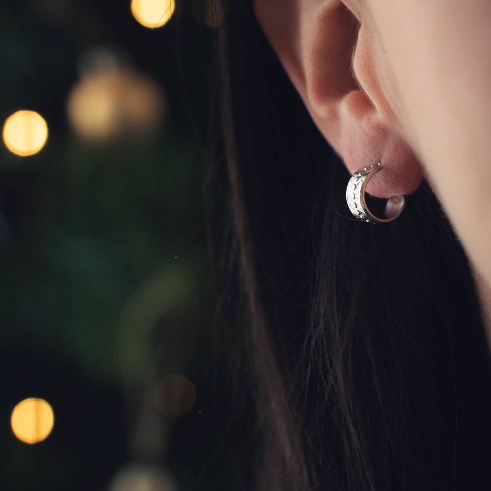 Kampala | Boucles d'oreilles / créoles en acier inoxydable | Argenté