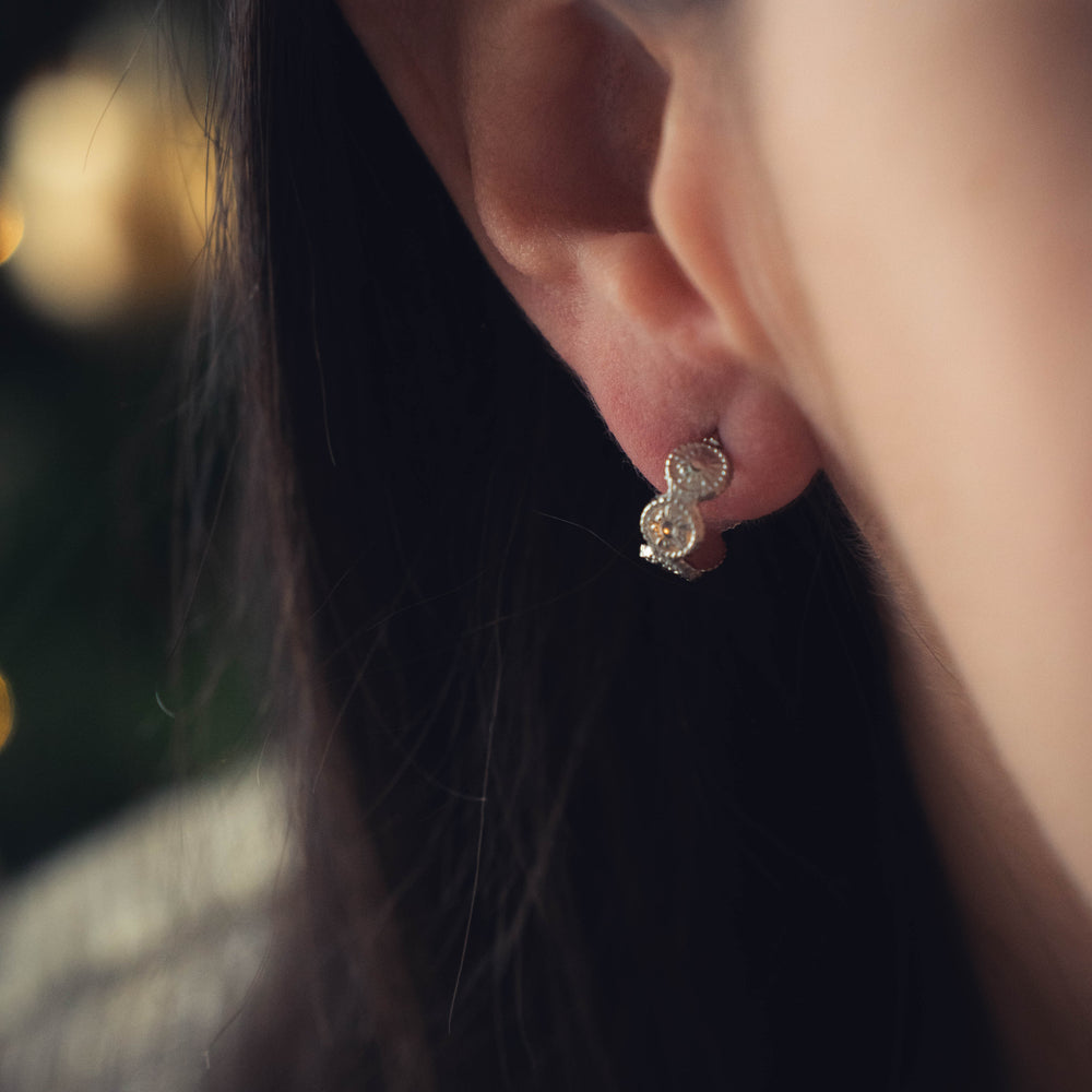 Guéliz | Boucles d'oreilles / créoles en acier inoxydable | Argenté