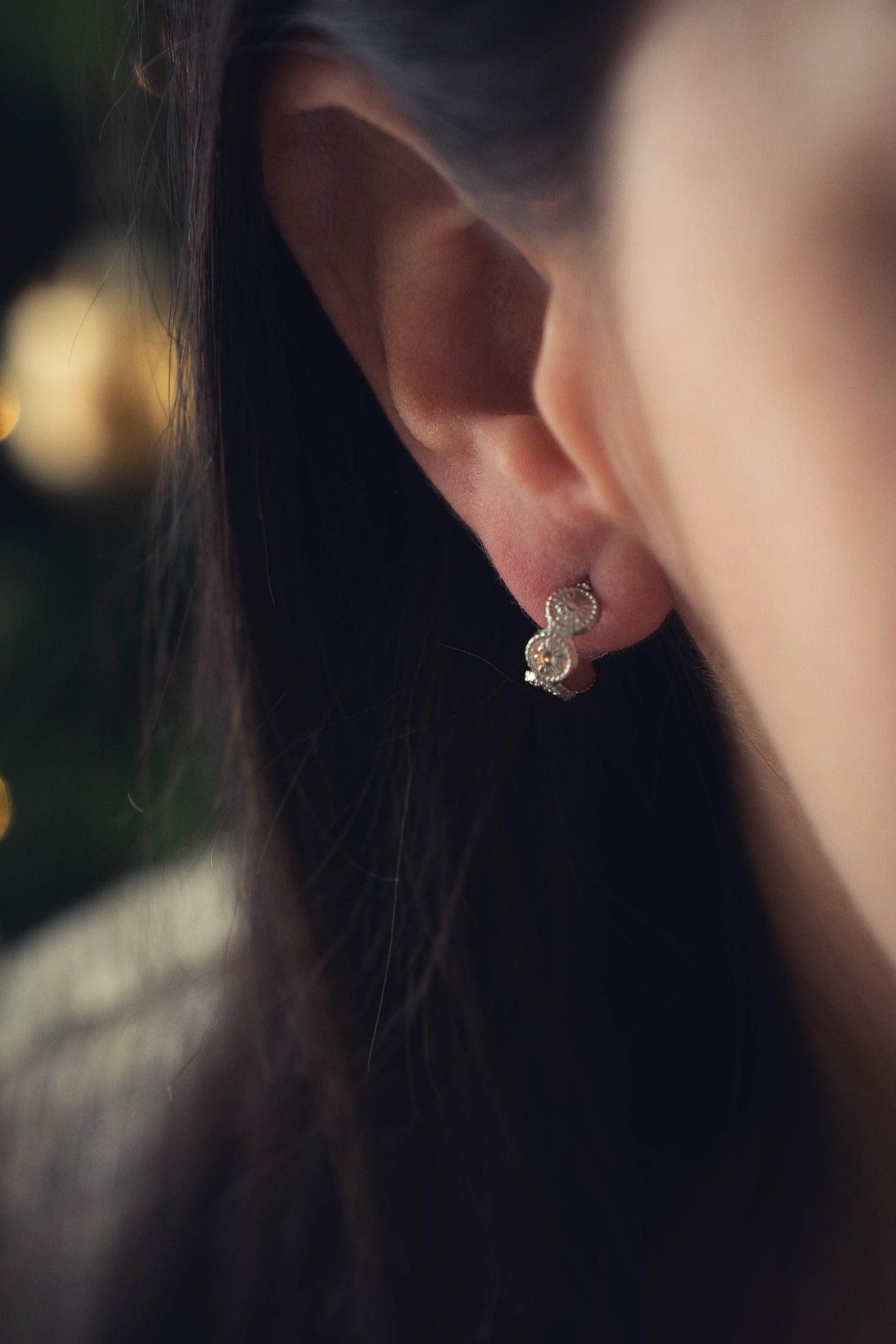 Guéliz | Boucles d'oreilles / créoles en acier inoxydable | Argenté