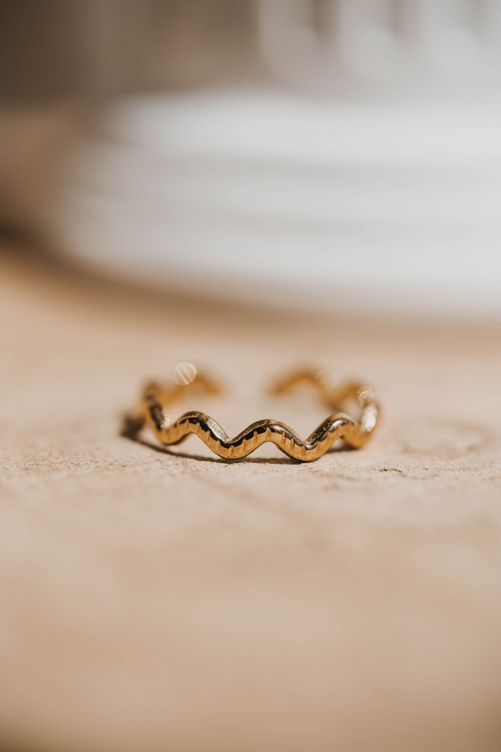 Lisbonne | Bague en acier inoxydable | Doré