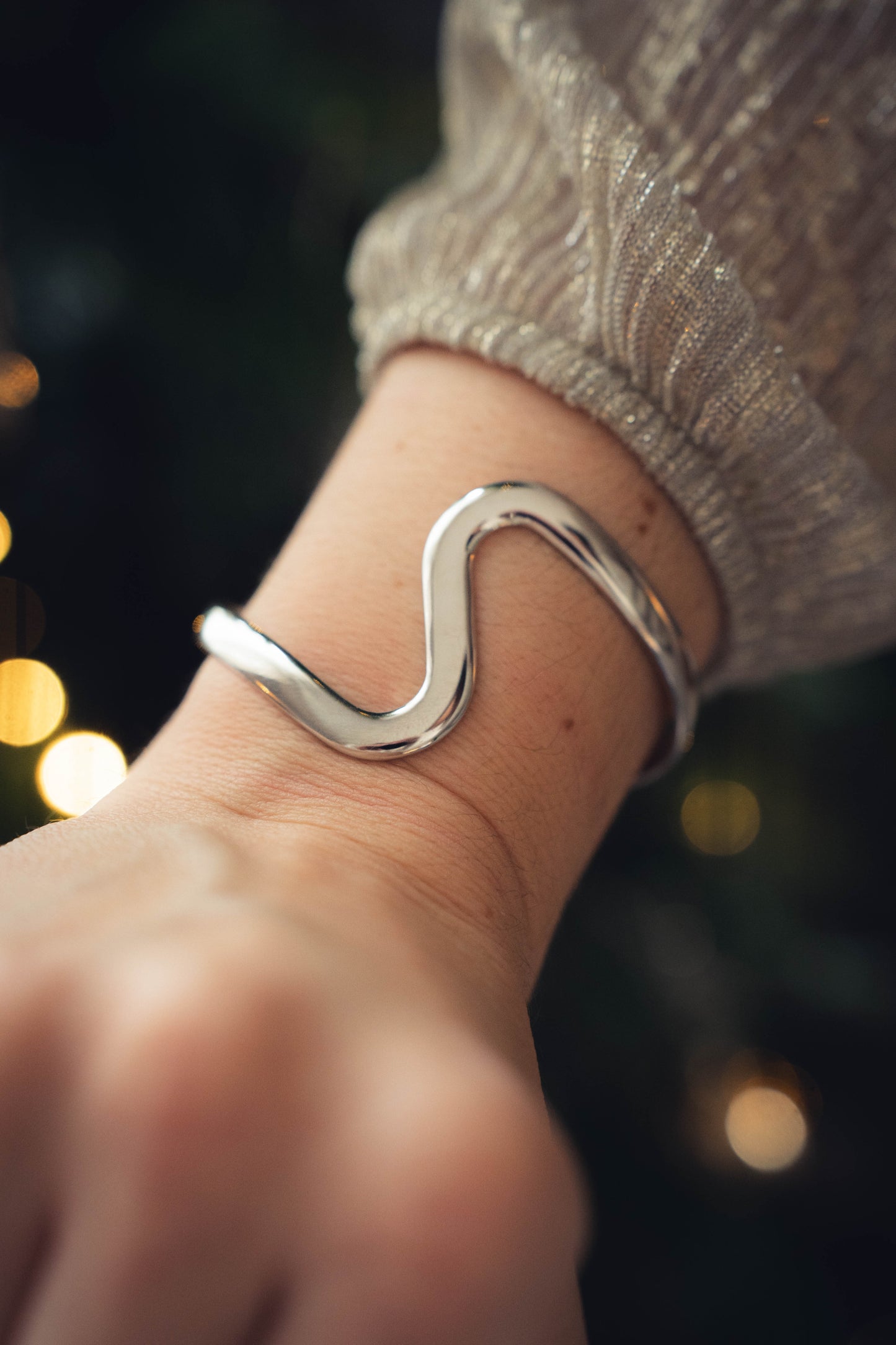 Hawaï | Bracelet / jonc en acier inoxydable | Argenté