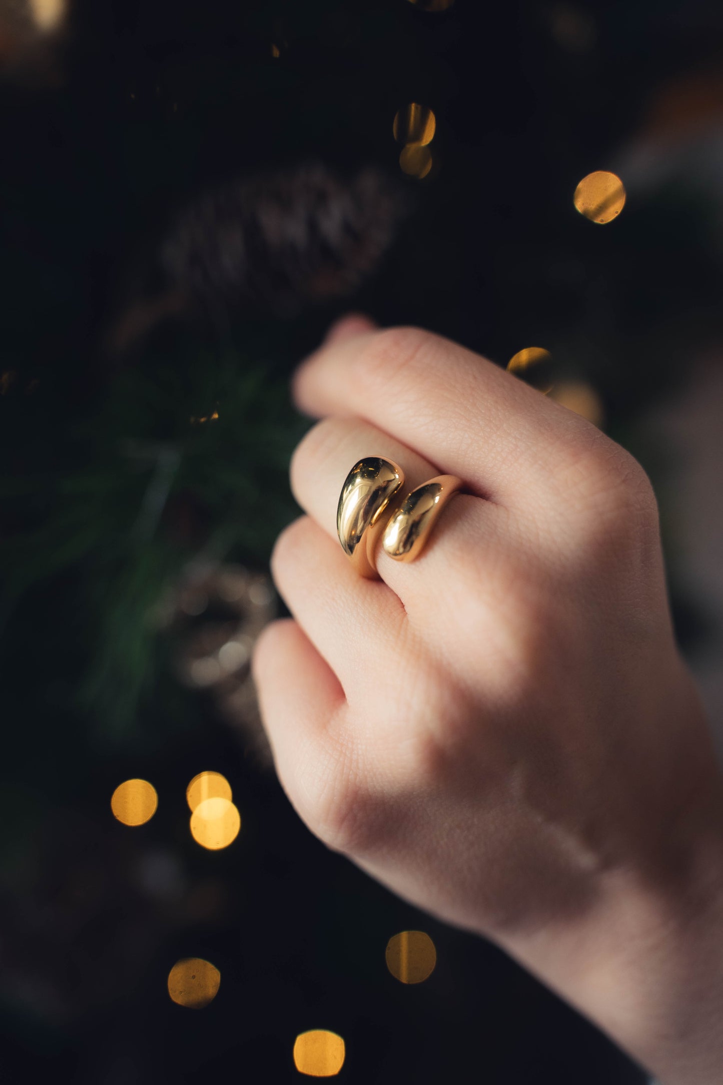 Barbade | Bague en acier inoxydable | Lisse | Doré