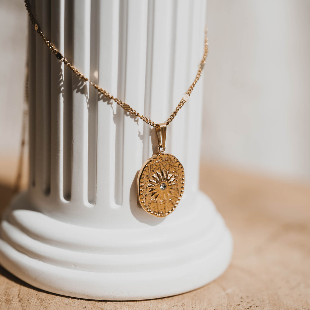 Atacama | Collier long en acier inoxydable | Doré