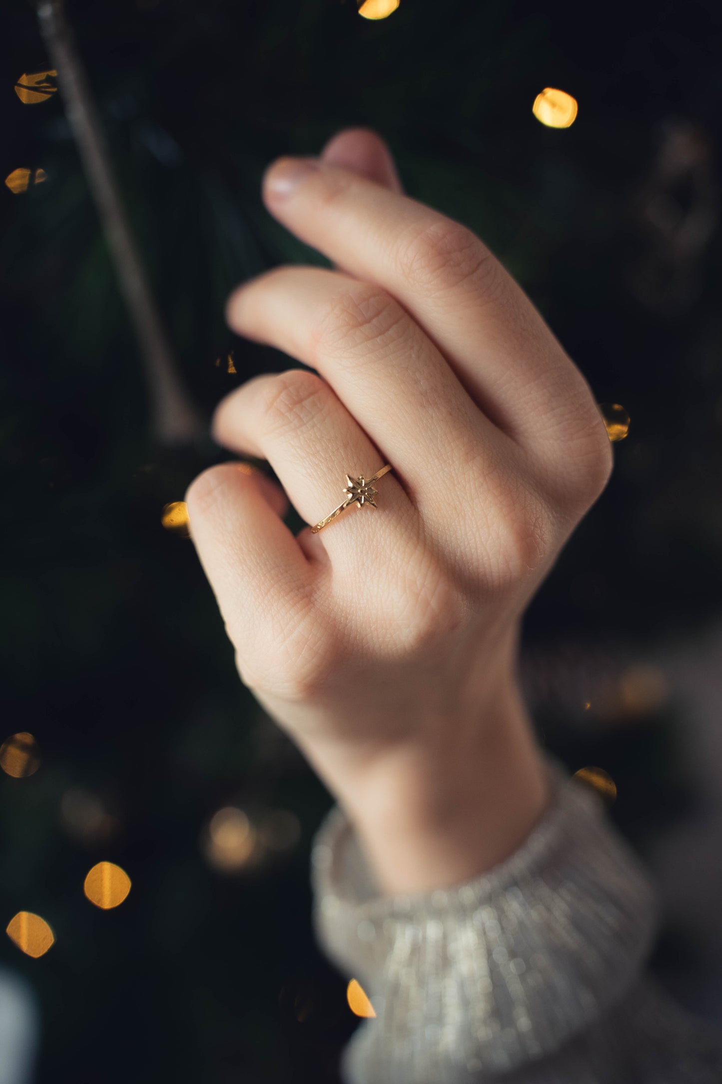 Sirius | Bague en acier inoxydable | Doré