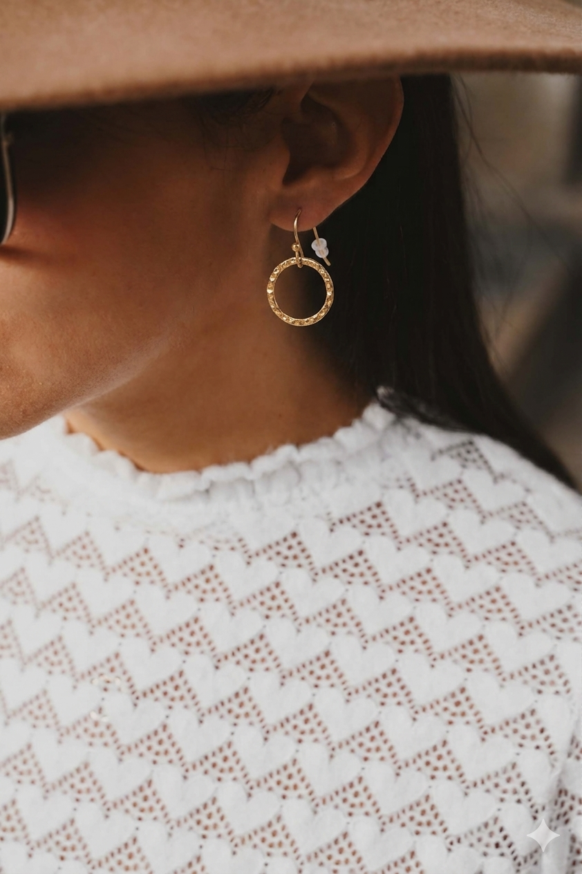 Grenade | Boucles d'oreilles en acier inoxydable | Doré